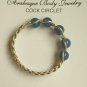Beaded Braided Cock Circlet 5 - Blue Onyx