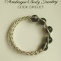 Beaded Braided Cock Circlet 5 - Black Onyx
