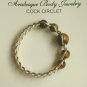 Beaded Braided Cock Circlet 5 - Tiger Eye