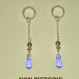 Nipple Dangles- Silver Bead And Sapphire Crystal