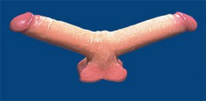 Lifelike Double Dong With Balls