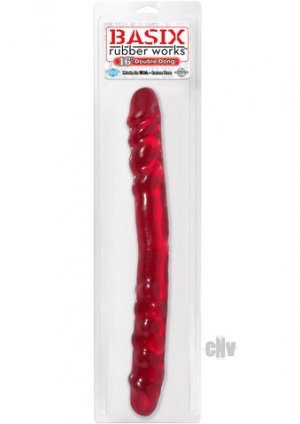 16 Inches Basix  Double Dong - Red