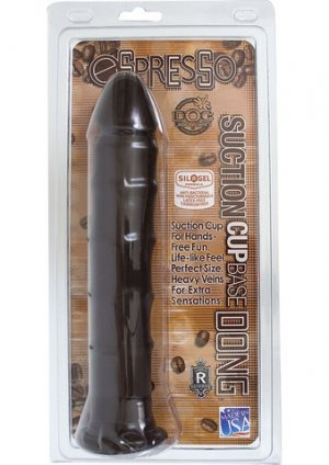 10" Espresso Dong With Suction Cup