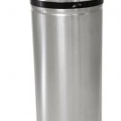 42 Liter Touchless Trashcan Round Stainless Black Top