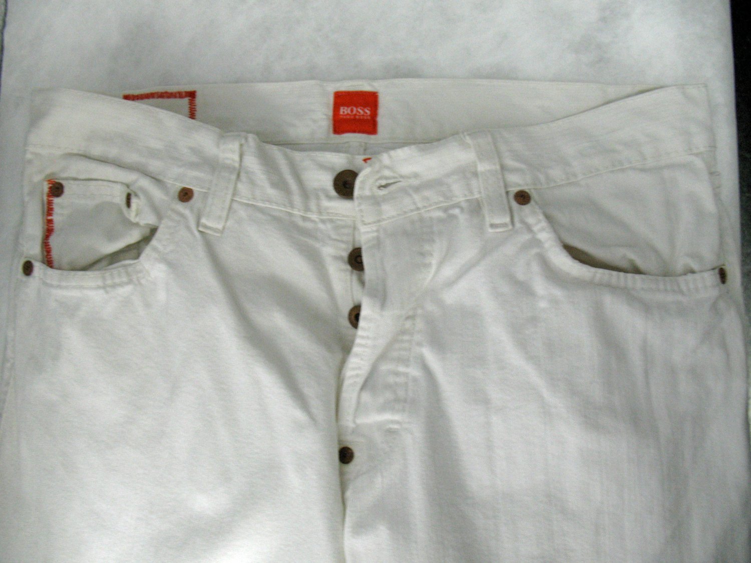 Genuine Mens Hugo Boss Orange Label HB 31 White Jeans/Pants 34 x 32