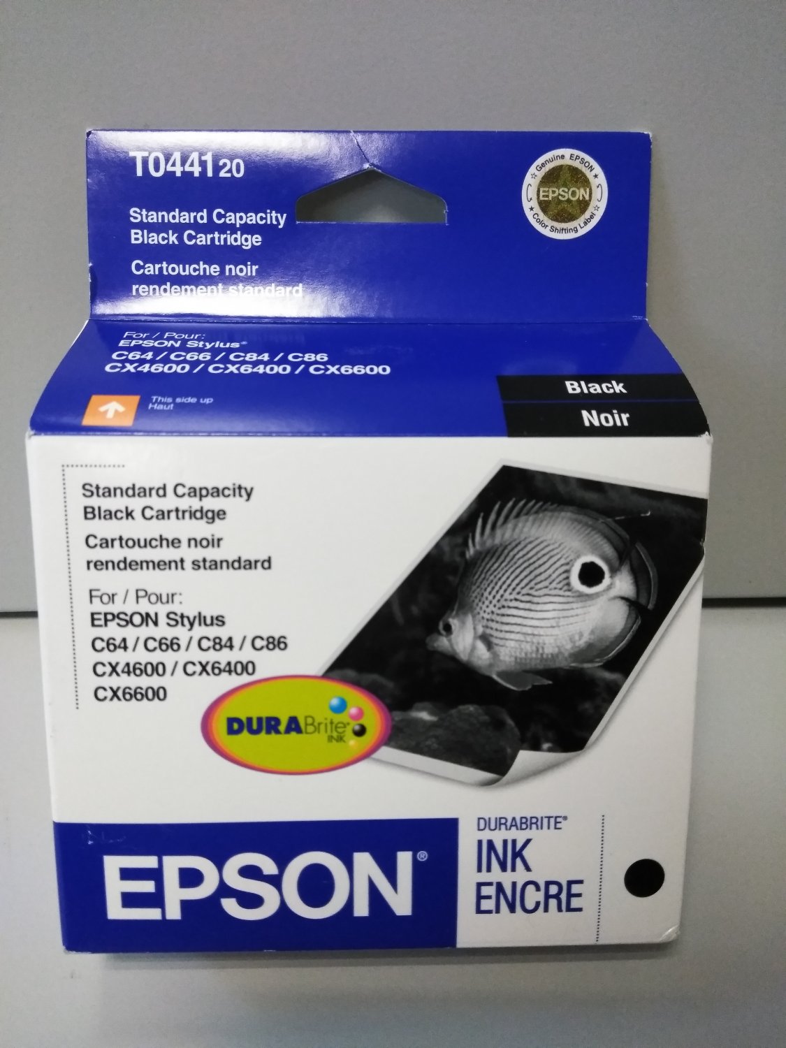 Epson Stylus T044120 Black Ink Cartridge C64 C66 C84 CX4600 CX6400 CX6600