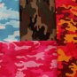 Camo Print Cotton Fabric Cat Safety Collars, Adjustable, Many Sizes and Colors