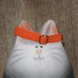 Solid Orange Breakaway Cat Collar, Safety Collar in Orange Cotton Fabric, Kitty Convict Project