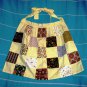 Patchwork Half Apron, Handmade in Yellow and Multi-Color Squares