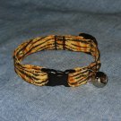 Tiger Stripes Cotton Breakaway Cat Collar, Safety Collar, Soft and Comfortable
