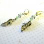 Ladies Shoe Charm Earrings with Swarovski Crystals, Pierced Earrings in Sterling Silver