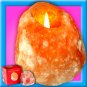 Salt Crystal Tealight Feng Shui Candle Holder -Natural