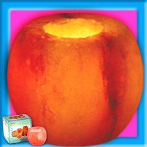 APPLE SHAPE Himalayan Crystal Salt Tea Light Holder Ion