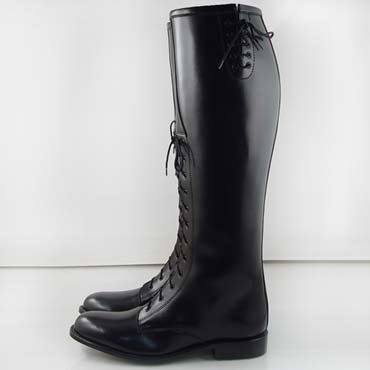 DYNO Womens Motorcycle Biker Stylish Long Laces Police Cops Tall Leather Boots XWide XXWide