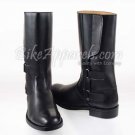 PHOENIX Womens 12" Mid Calf High Motorcycle Leather Rally Boots