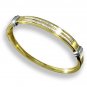 14k Gold Women's Diamond Bangle Bracelet with baguette diamonds 1.25 ctw