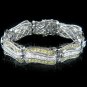 14k Gold Women's Diamond Bracelet with White and Yellow Diamonds 11.98 ctw