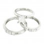 14k gold diamond wedding Ring set with round and princess cut diamonds 0.67 ctw.