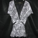Sketch Print Flutter Sleeve Blouse (Size: 22/24)