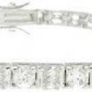 12.72ct BRILLIANT + PRINCESS CUT SIMULATED DIAMOND BRACELET