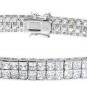 15.25ct PRINCESS CUT SIMULATED DIAMOND BRACELET