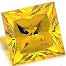 1.00CT PRINCESS CUT CANARY SIMULATED DIAMOND