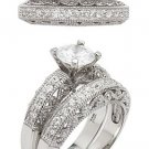 2.77ct BRILLIANT CUT SIMULATED DIAMOND ENGAGEMENT WEDDING RING SET