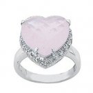 2.90ct HEART CUT SIMULATED DIAMOND ENGAGEMENT WEDDING RING