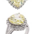 2.9CT HEAR CUT SIMULATED DIAMOND ENGAGEMENT WEDDING RING