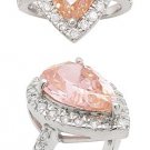 2.9CT HEART CUT SIMULATED DIAMOND ENGAGEMENT WEDDING RING