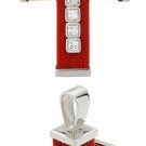 BRICK RESIN SQUARE CZ CROSS PEND