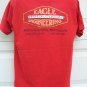 Rare Vintage EAGLE MOTORCYCLE Medium T-Shirt Red Closed Minneapolis MN Dealer
