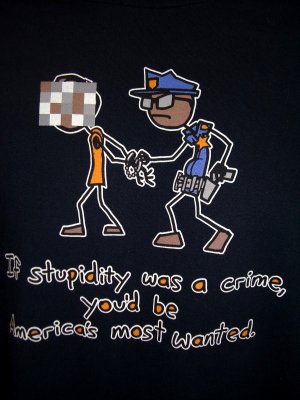 Funny Large T-shirt Police - Cop 