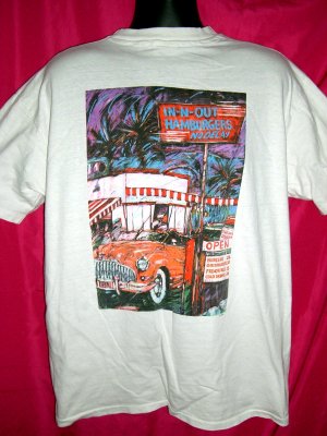 SOLD! Classic Vintage 1989 IN-N-OUT Burger XL White T-Shirt Cool!