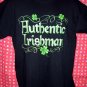 " AUTHENTIC IRISHMAN "  Size Large Black T-Shirt IRISH PRIDE! Ireland