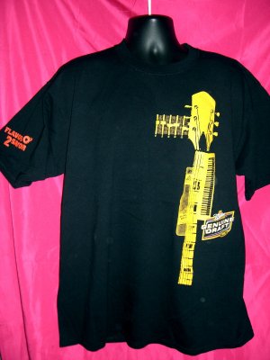 Miller Genuine Draft XL Black T-Shirt Guitar Graphic ~ Flavor 2 Savor Beer