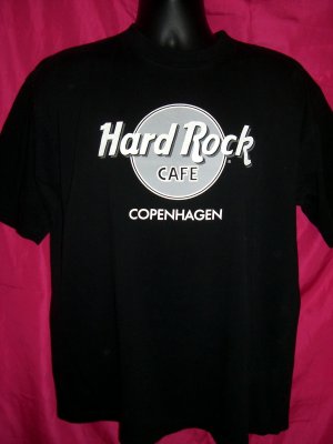 hane motor korruption Hard Rock Cafe Black Large or XL T-Shirt Copenhagen
