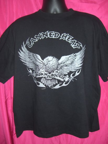 SOLD! Canned Heat XL Black T-Shirt ~ Born To Boogie Eagle Graphic