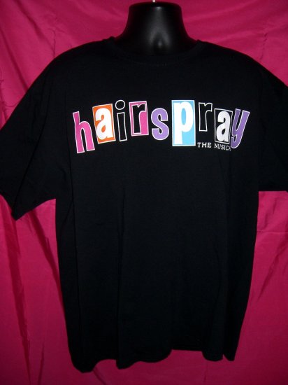 SOLD! Broadway's HAIRSPRAY XL Black T-Shirt Broadway Musical