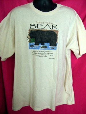 Funny NWT ~ NEW ~ Advice From A Bear XL T-Shirt