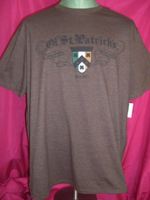 NEW St Patrick's Day Brown XXL (2XL) T-Shirt NWT New London (or Dublin in March) Wisconsin