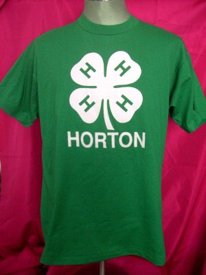 Rare 4H HORTON MN Large/XL Green 4 Leaf Clover T-Shirt Cool!