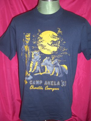 Retro Vintage '93 Cub Scouts Camp Akela ~ Camper Size Medium T-Shirt