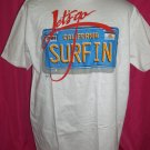 Vintage Let's Go SURF IN California XL White T-Shirt