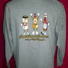Funny Long Sleeve T-Shirt PRACTICE SAFE LUNCH Size Large