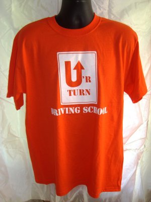Ur Turn Driving School Orange T-Shirt Size Large/XL