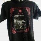 Ode to Wine (Vino In Italian) Black T-Shirt Size Large
