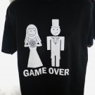 NWT GAME OVER  (Bride and Groom) T-Shirt Size Large