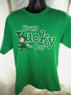 Your Lucky Day ~ LUCKY CHARMS Green T-Shirt Size Large