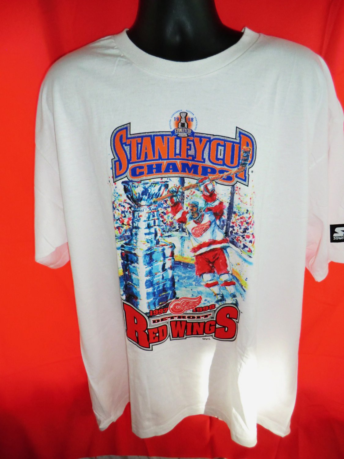 Vintage Starter - Detroit Red Wings, Stanley Cup Champions T-Shirt 1998  Large – Vintage Club Clothing
